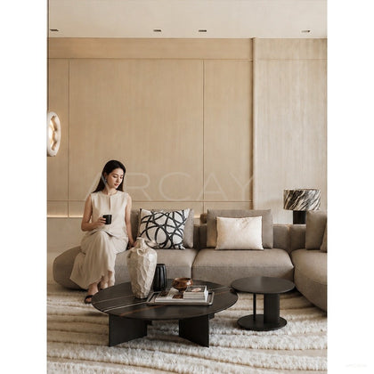 Irregular Corner Fabric Sofa - scene