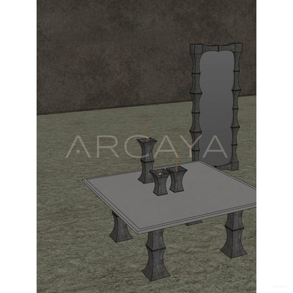 Square Bamboo Coffee Table - scene