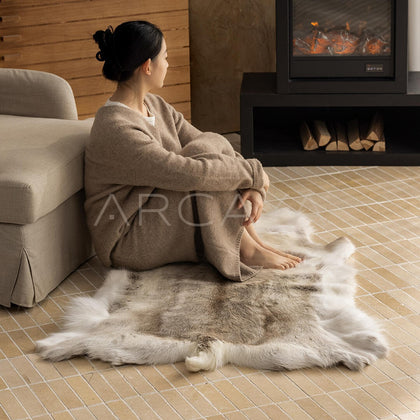 Finnish Reindeer Hide Rug - scene