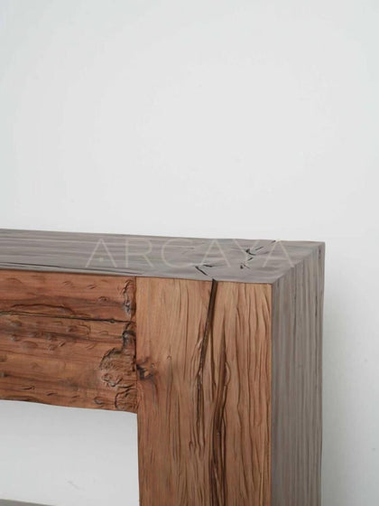 Wabi Sabi Oak Entryway Console - detail