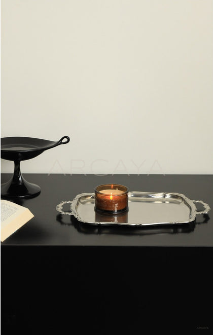 Italian Baroque Stainless Steel Dessert Tray - scene
