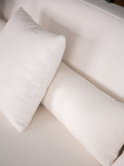 Minimalist Cream White Sofa - detail
