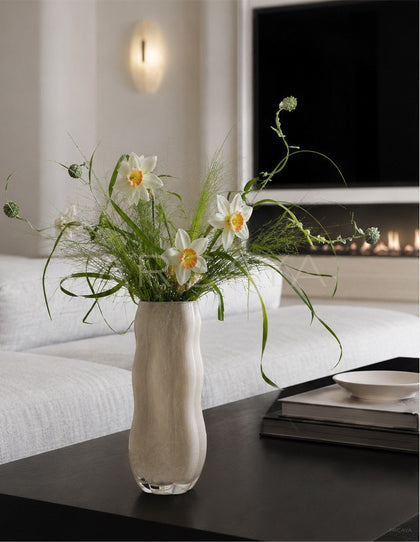 French Mid Century Glass Vase - scene
