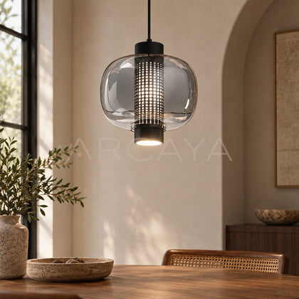Mesh Glass Column Wide Shade Pendant Light 21910 - main