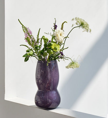 Mid Century Gourd Glass Vase - scene