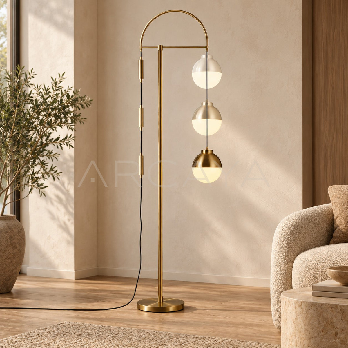 Gold Arc Dome Floor Lamp 10162 - main