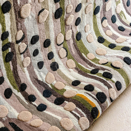 Wabi Sabi Earth Tone Rug - scene