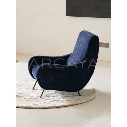 Deep Blue Chenille Sofa - scene