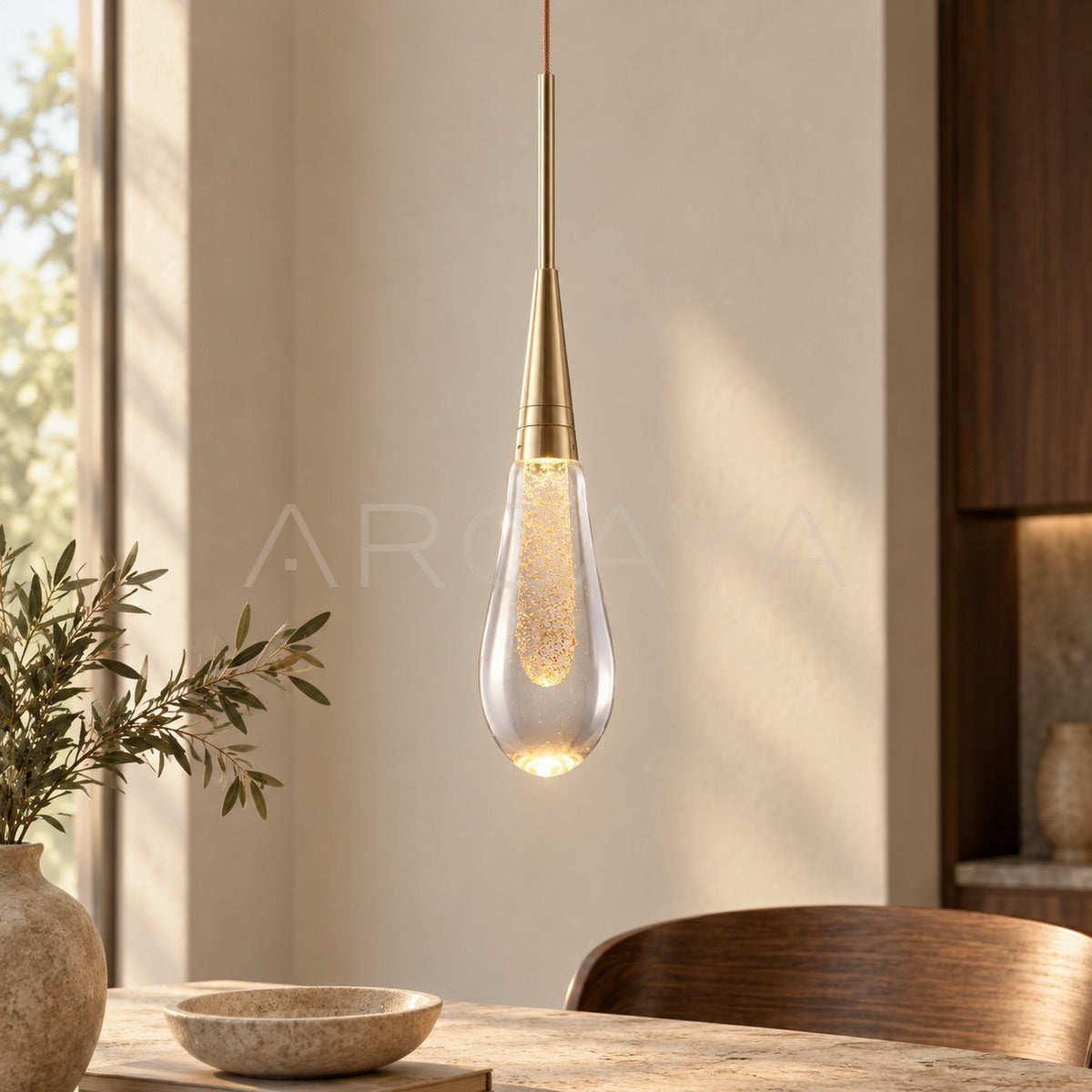 Clear Long Drop Pendant Light 80309 - main