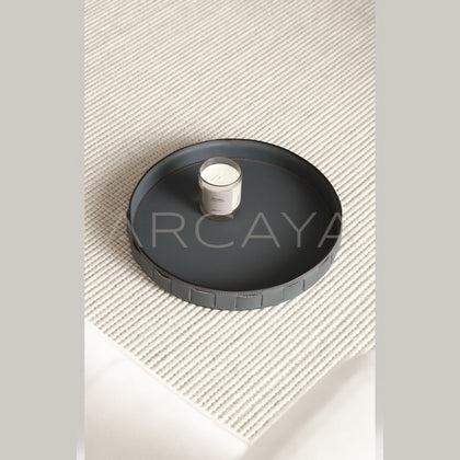 Handwoven Leather Aroma Storage Tray - scene