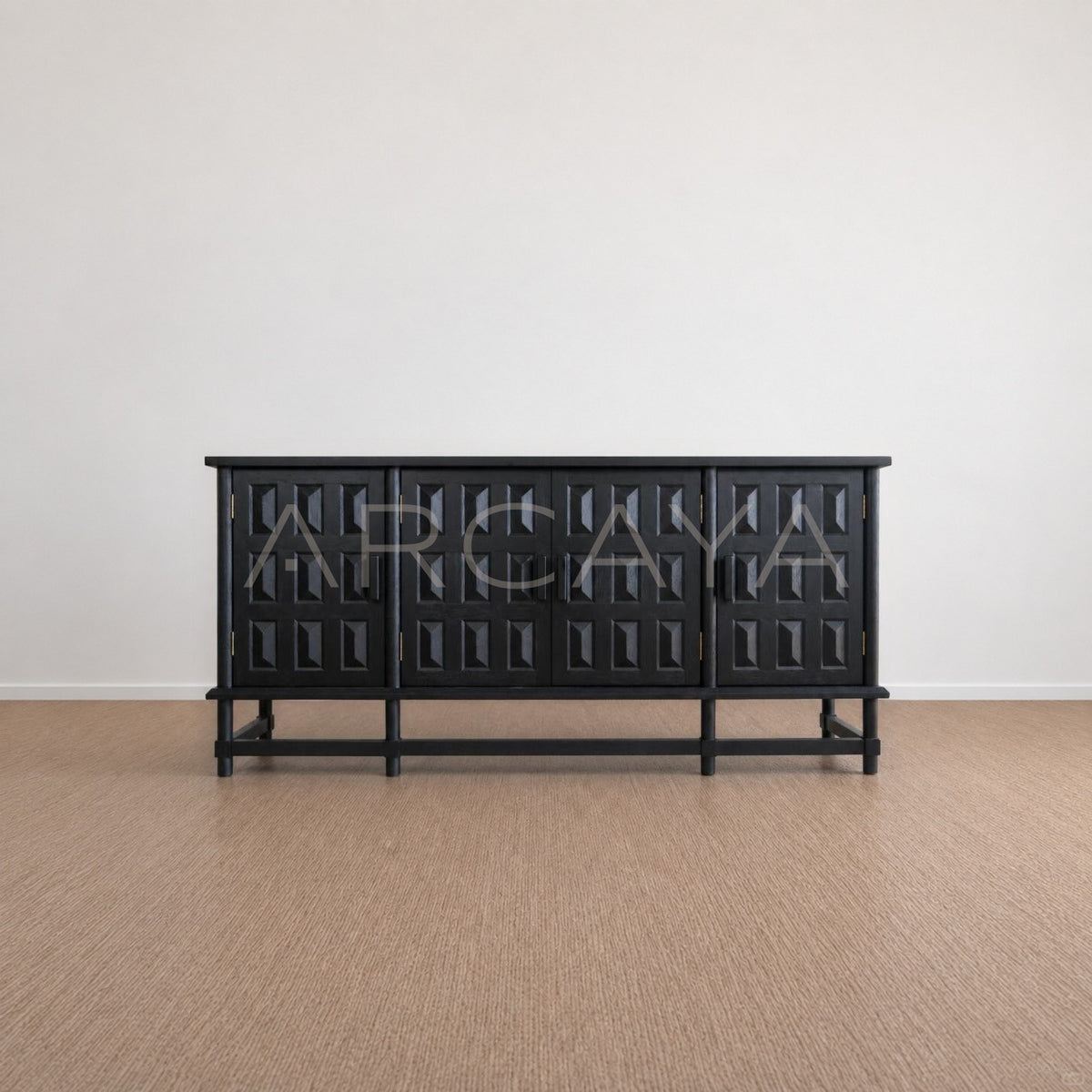 Grid Relief Four Door Cabinet - main