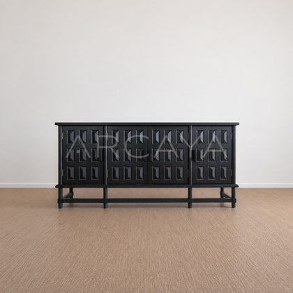 Grid Relief Four Door Cabinet - main