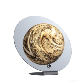 Stone Half Moon Disc Low Table Lamp 96175 - scene