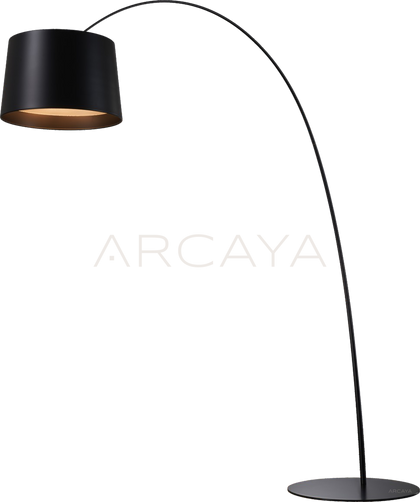 Extra Long Black Arc Floor Lamp 60031 - scene