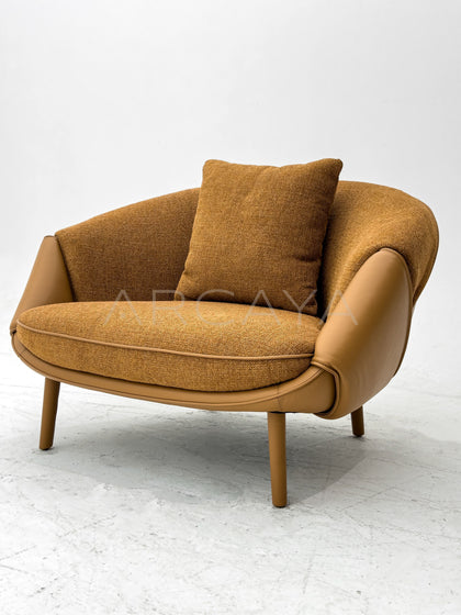 Two Tone Material Lounge Chair - scene