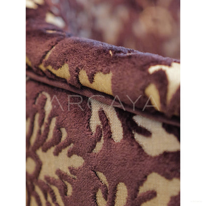 Purple Cut Velvet Classical Bench - scene