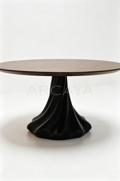 Lotus Leg Round Dining Table - detail