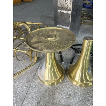 Forged Brass Small Side Table - scene