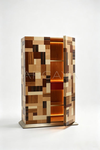 Marquetry Tall Cabinet - scene