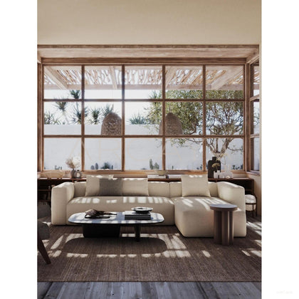 Champagne Teak Side Table - scene