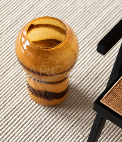 Vintage Brown Pattern Handmade Glass Vase - scene