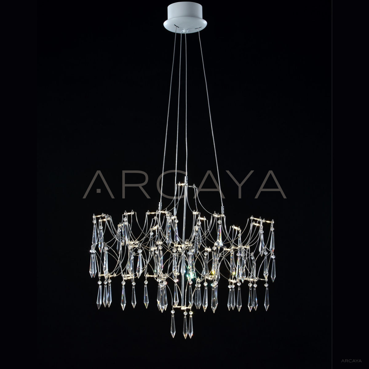 Crystal Chain Web Pendant Light 97244 in detail