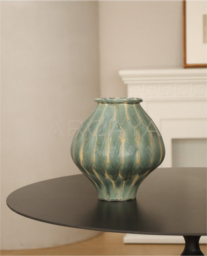Wabi Sabi Jingdezhen Earthen Jar Vase Large - scene