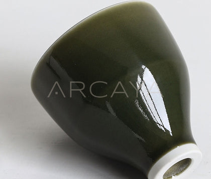 Handmade Underglaze Sake Cup With Saucer - scene