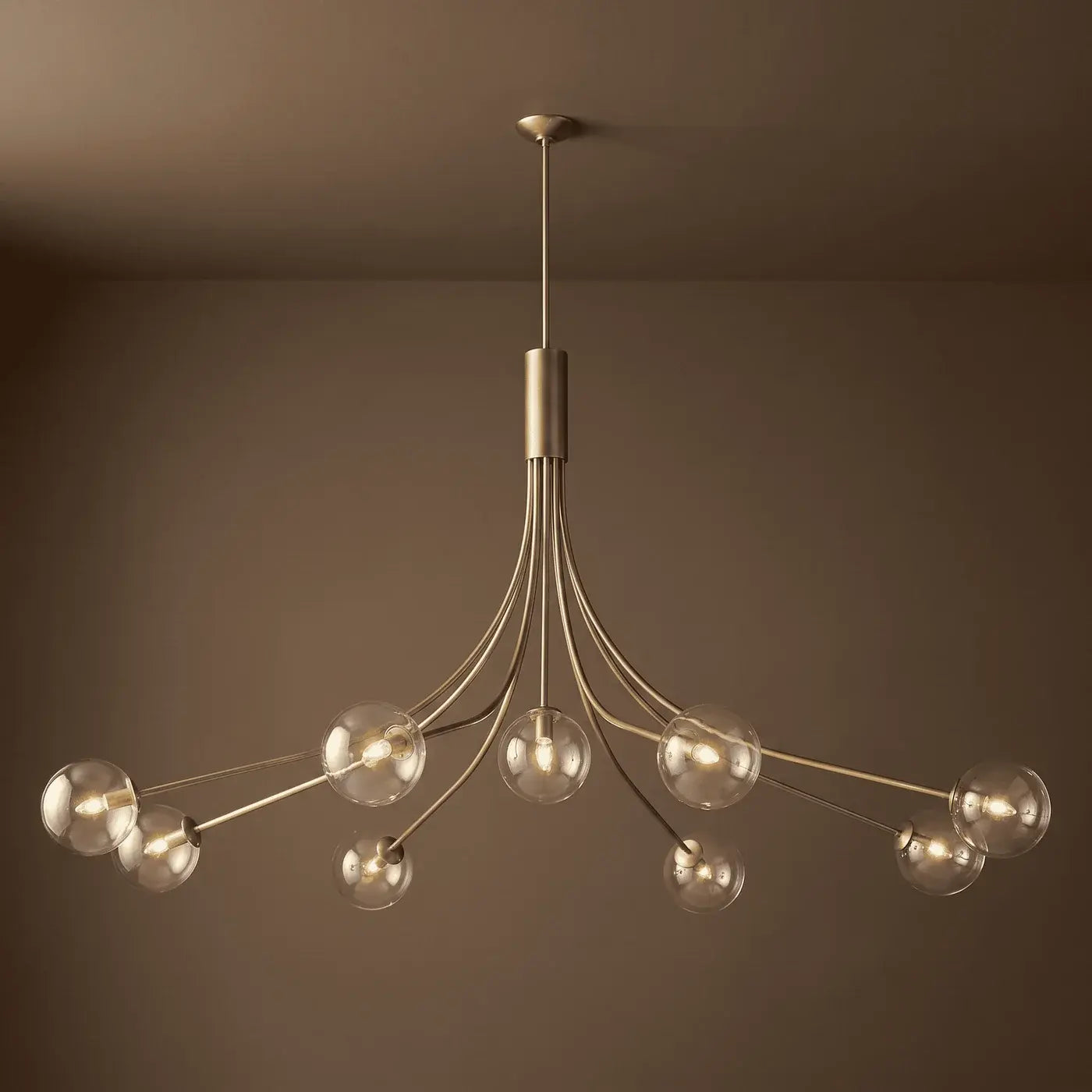 Modern Brass Tiered Disc Pendant