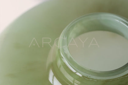 Mid Century Glazed Glass Vase Tabletop - scene