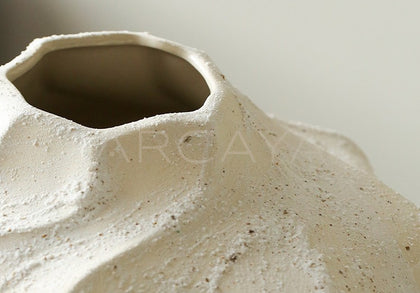 Handmade Rock Texture Ceramic Vase - scene
