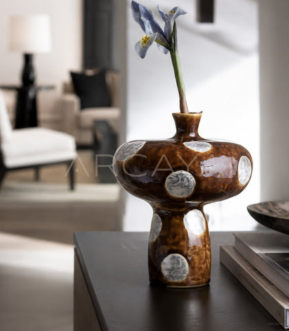 Dadan Mushroom Art Ceramic Vase - scene
