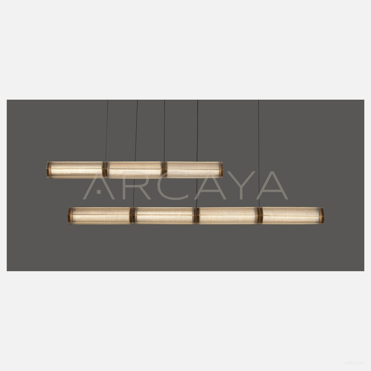 Linear Ribbed Column Pendant Light 23069 in detail