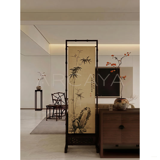 Movable Double Sided Entryway Screen - scene