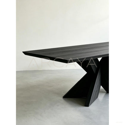 Ink Dyed Ash Dining Table - scene