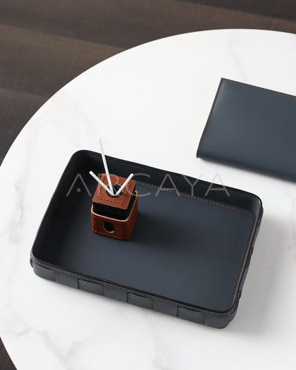 Leather Pen Holder Desk Organizer - scene