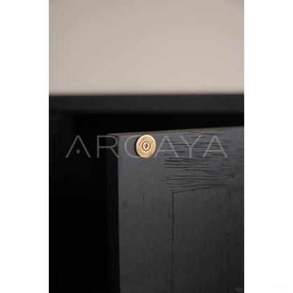 Grid Relief Four Door Cabinet - scene