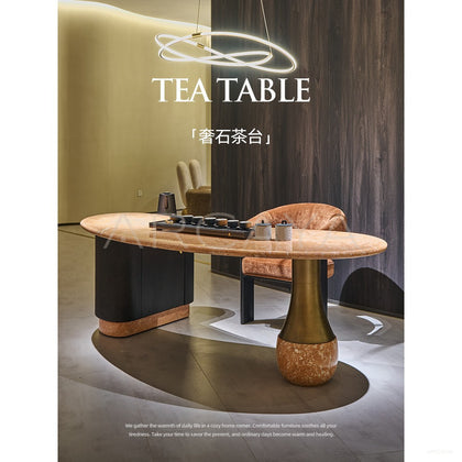 Irregular Tea Table With Cabinet - scene