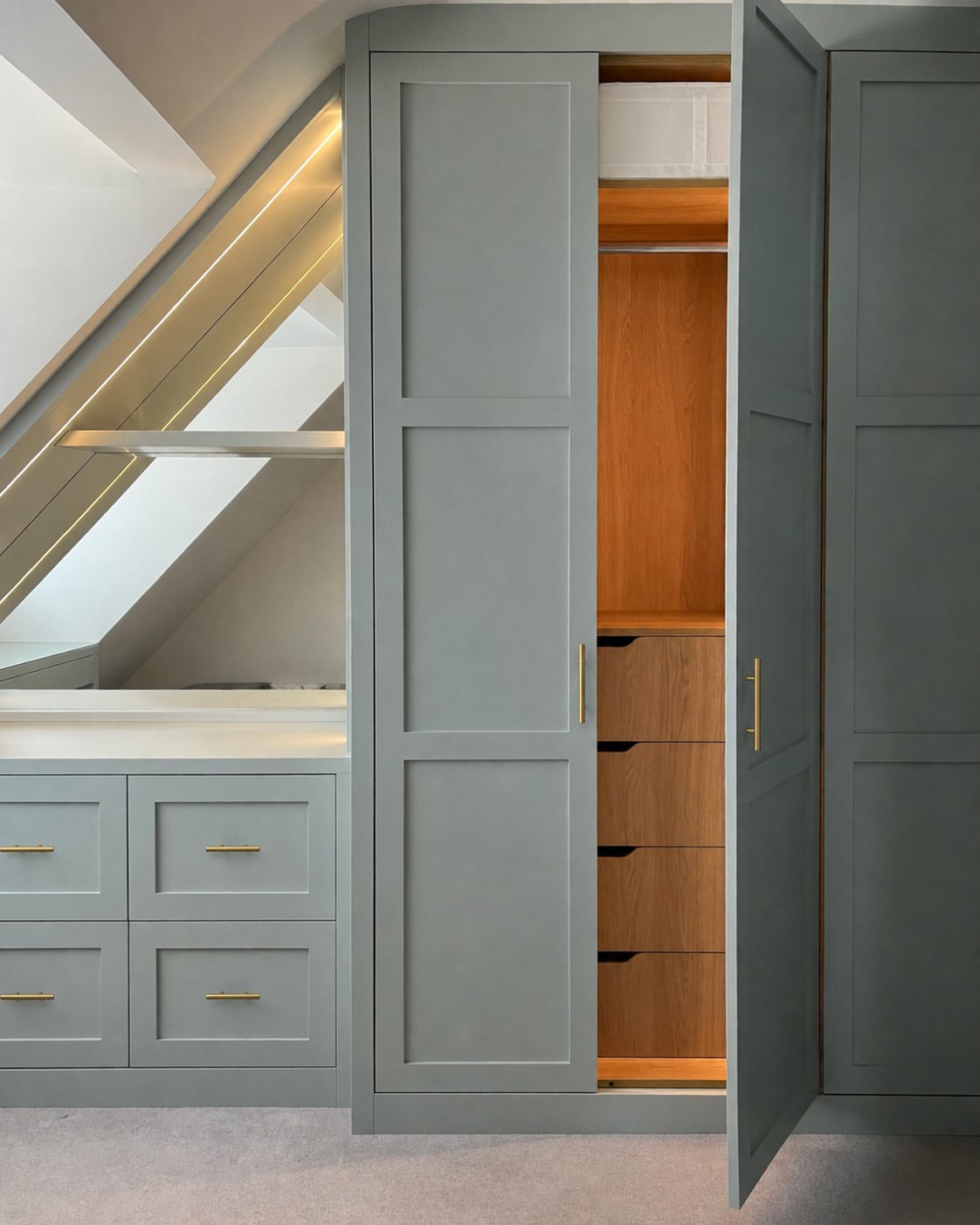 Sage Collection wardrobe interior with drawers