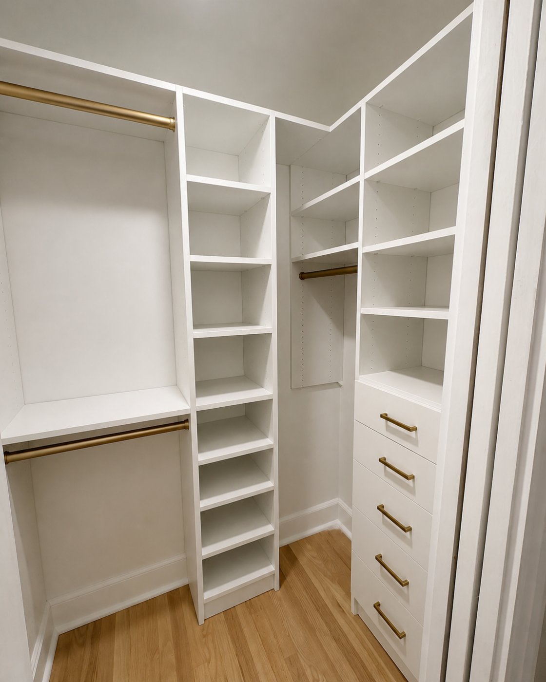 Custom closet installation 1