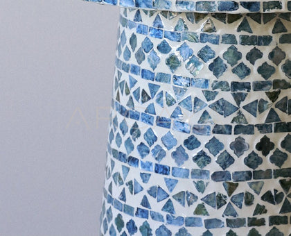 Niche Shell Inlay Mobile Side Table - scene