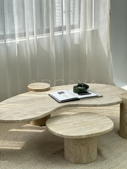 Marble Living Room Coffee Table - scene