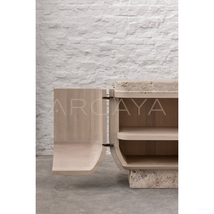 Aston Travertine Oak Sideboard - scene
