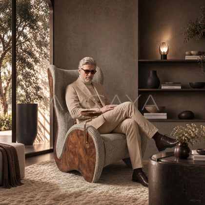 Sculptural Cigar Chair With Tray - main