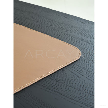 Oak Solid Wood Desk Matte Black Brushed - scene