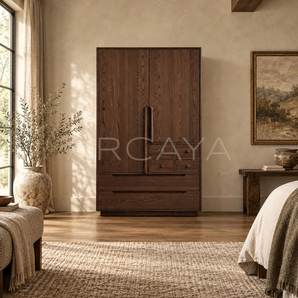 Minimalist Oak Wardrobe — Storage - scene