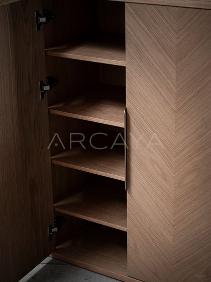 White Oak Sideboard Storage Cabinet - detail