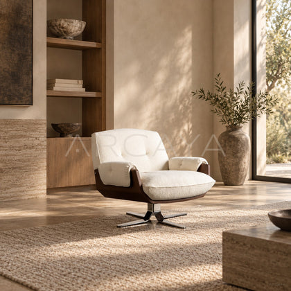 Vintage Swivel Lounge Chair - scene