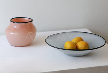 Handmade Glass Fruit Bowl Coffee Table - scene