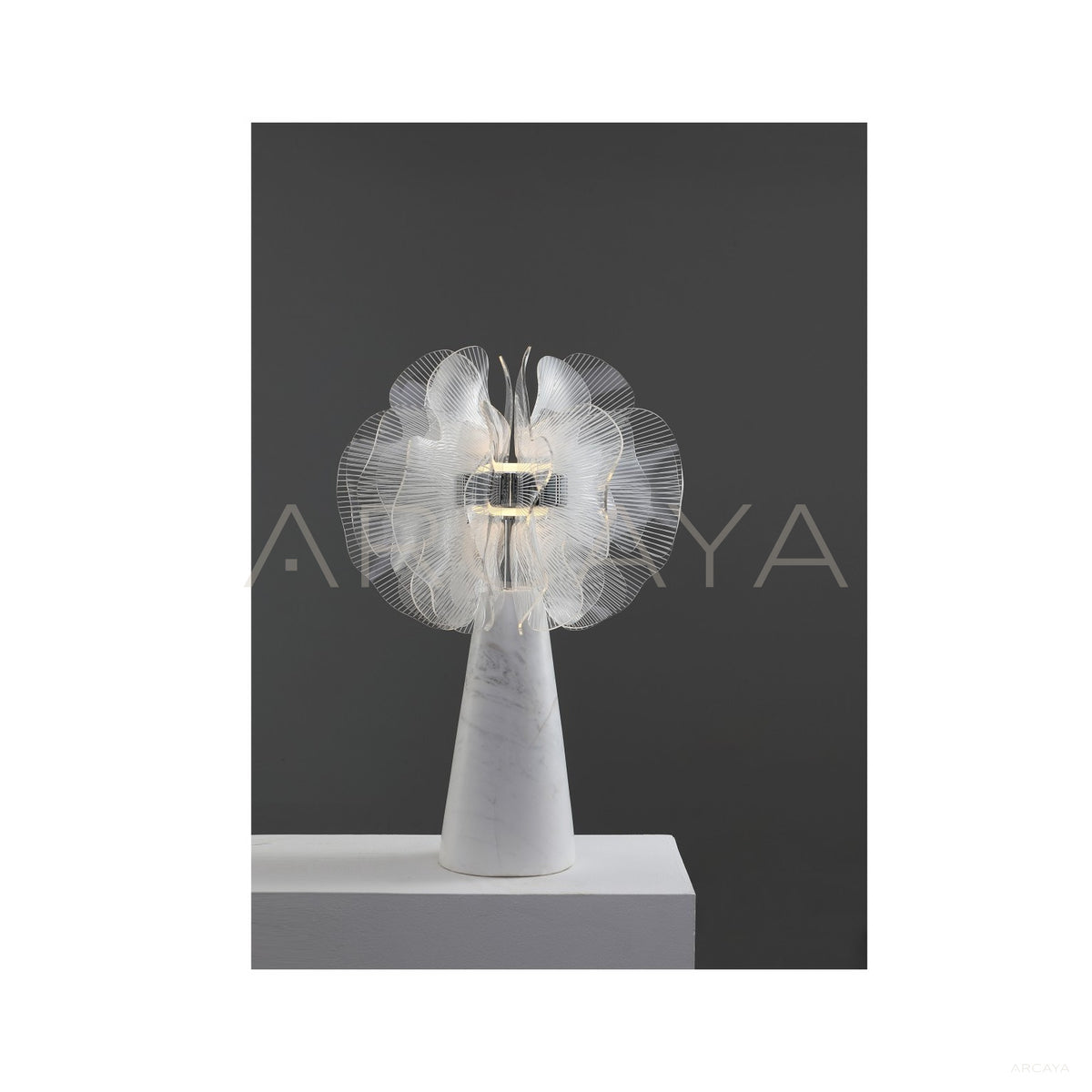 Crystal Petal Table Lamp 23034 in detail